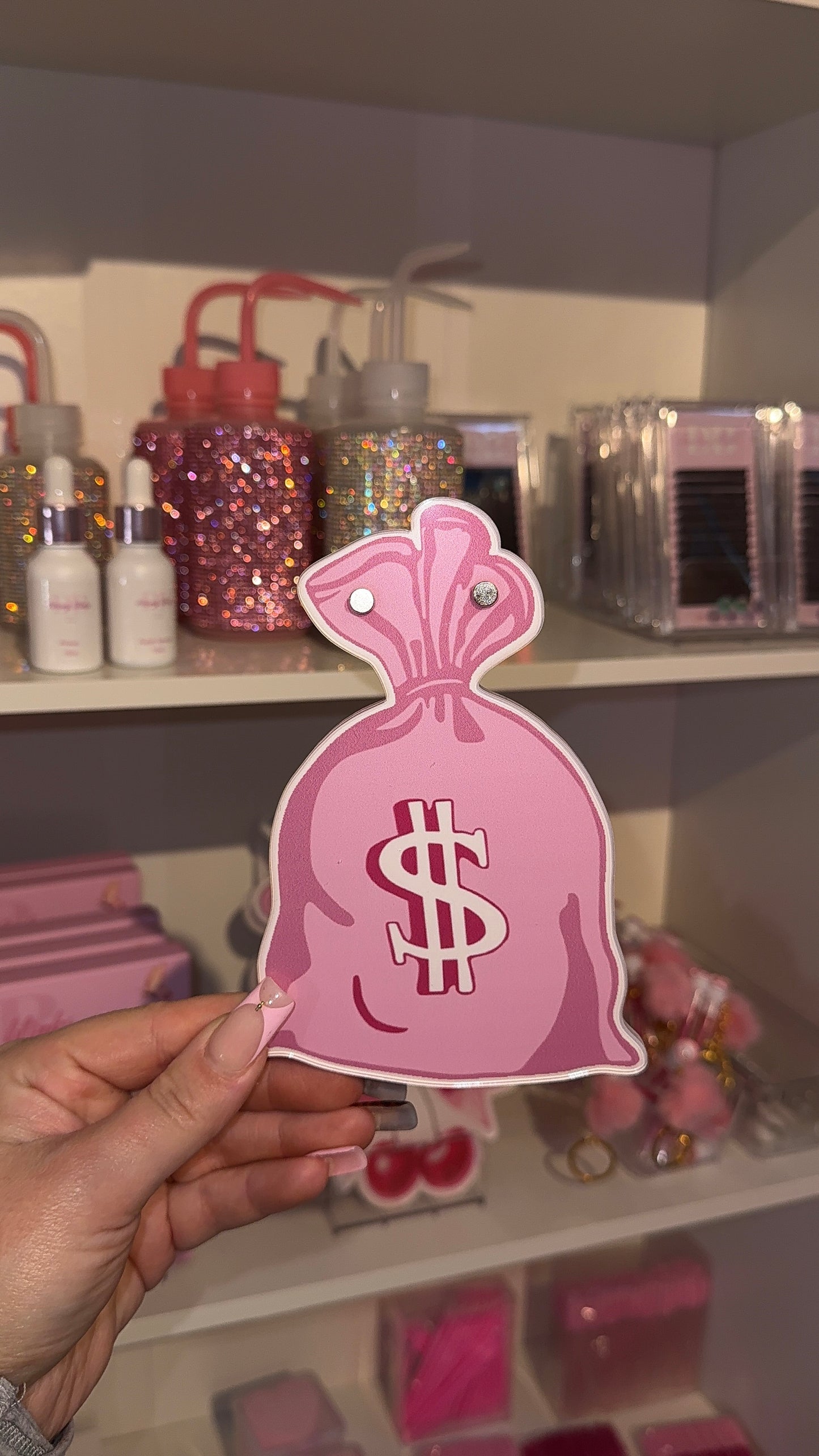Pink Money Bag Lash Tile